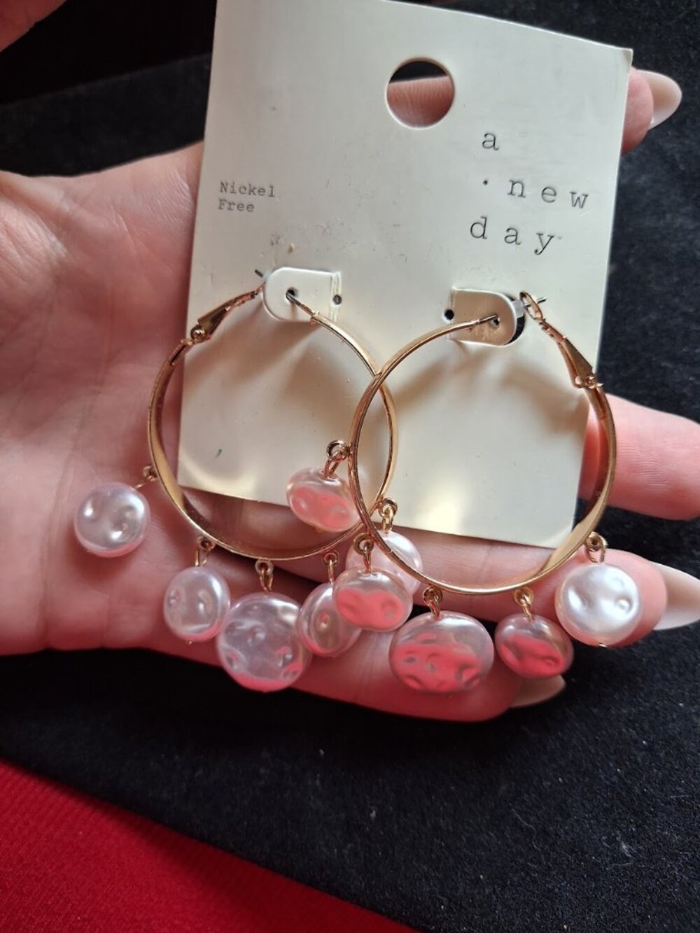 A New Day dangle hoop earrings